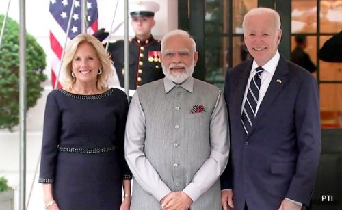 Picture of Prime Minister Modi hosted a private dinner for Biden.