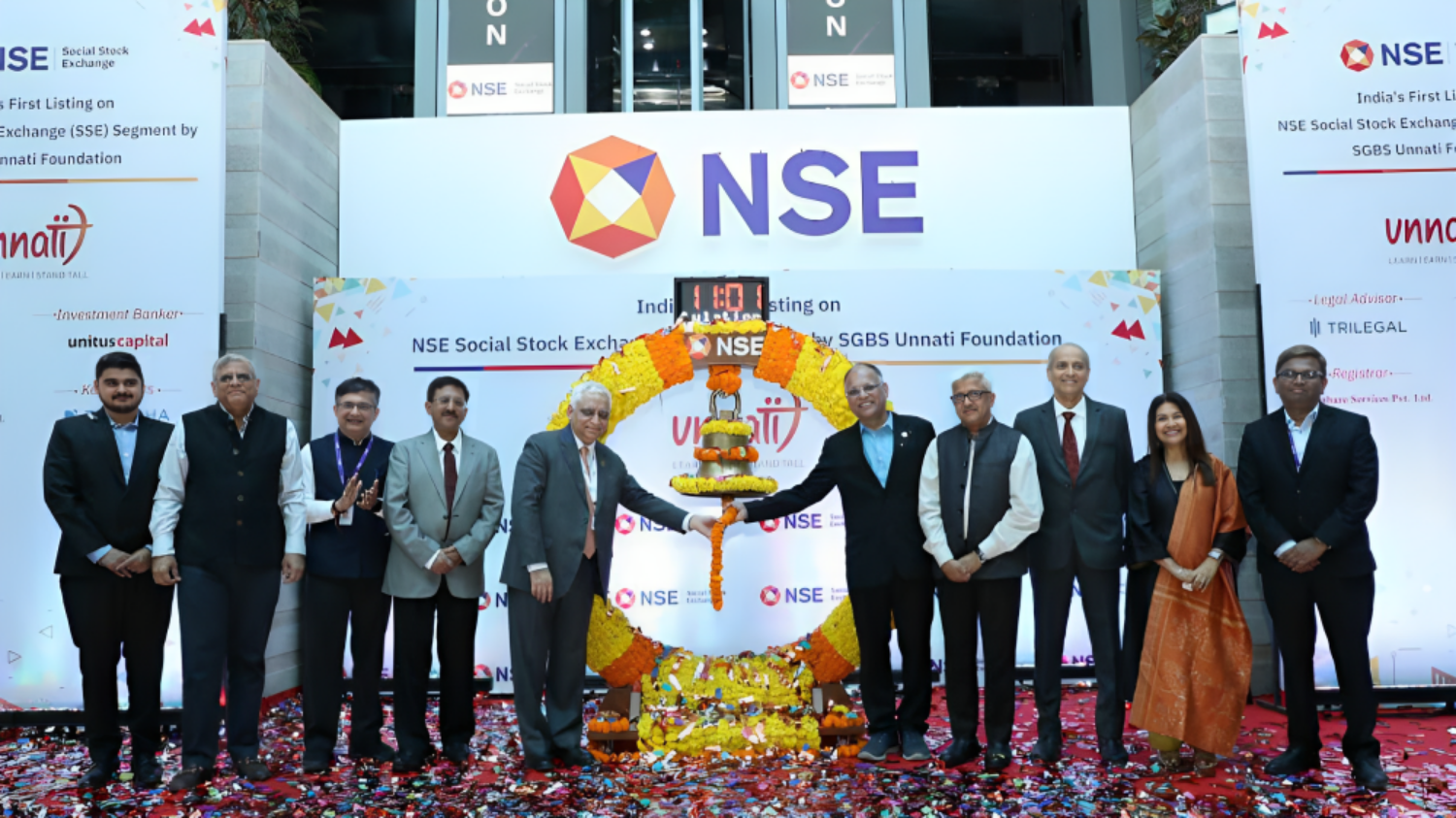 Picture of National Stock Exchange (NSE) Celebrates India’s First Ever Listing on Social Stock Exchange Segment by SGBS Unnati Foundation