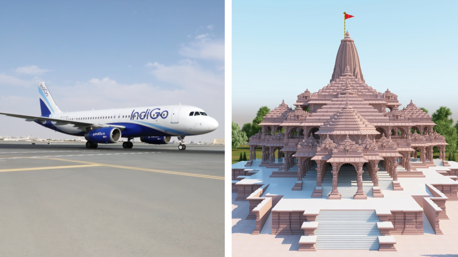 Picture of Let's go to Ayodhya! The first flight between Ahmedabad-Ayodhya started today, with slogans of Jai Shri Ram