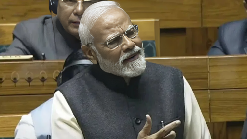 Picture of PM Modi's address in the Rajya Sabha today after the Lok Sabha, will he target the Congress again?