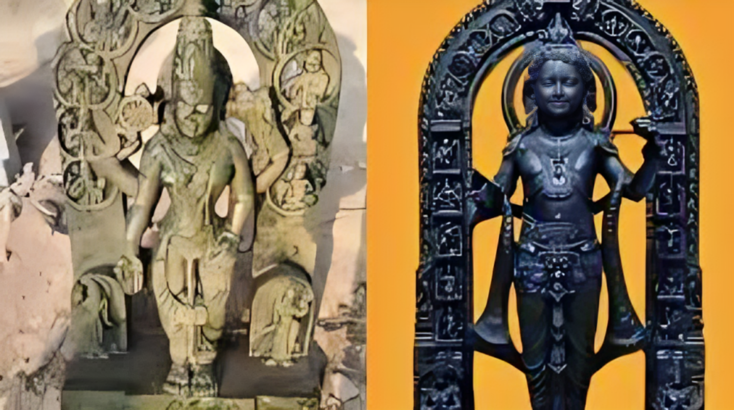 Amazing! Ancient idol of Lord Vishnu found in river, exactly like 'Ram Lalla' of Ayodhya, 1000 years old की तस्वीर