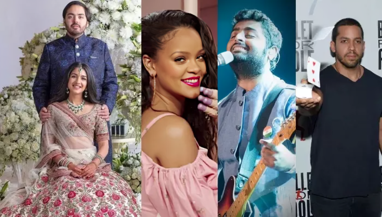 Hollywood singer Rihanna will perform with Arijit Singh at Anant Ambani's wedding, magician David Blaine will also perform jalvo. की तस्वीर
