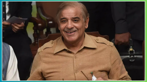 Picture of Shahbaz Sharif is elected Prime Minister of Pakistan, taking charge for the second time