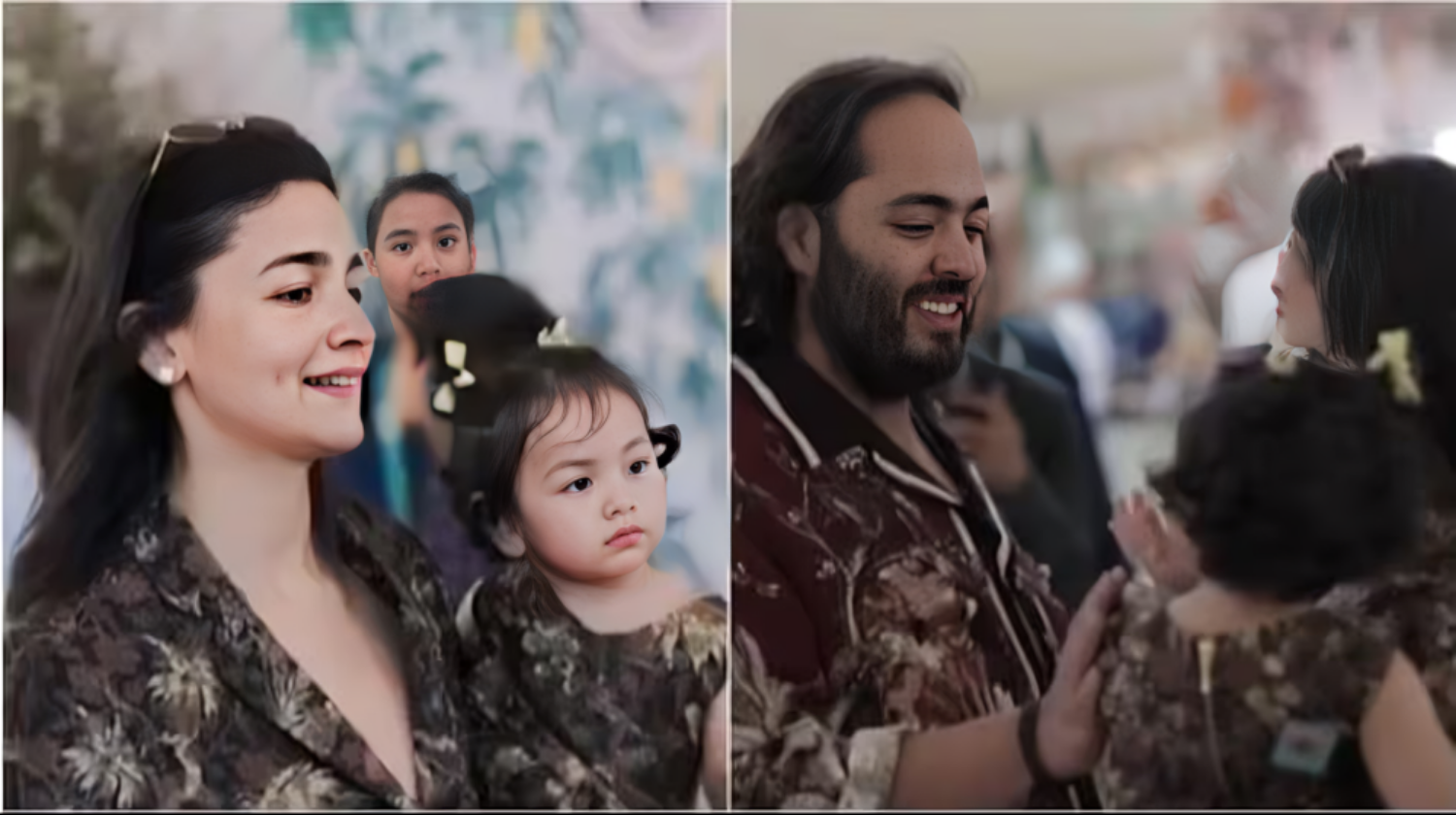 Picture of Anant Ambani seen playing with Raha, Alia twinned with daughter, watch cute video