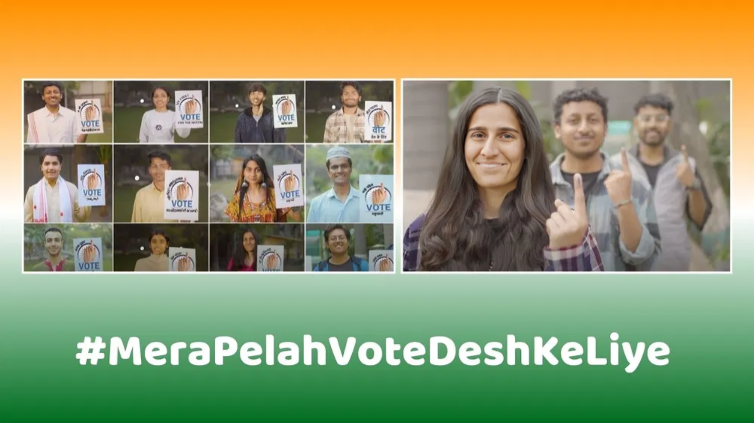 Picture of 'Vote Desh Ke Liye Mera Parye', Election Commission Launches Campaign to Motivate First-time Voters in Lok Sabha Elections