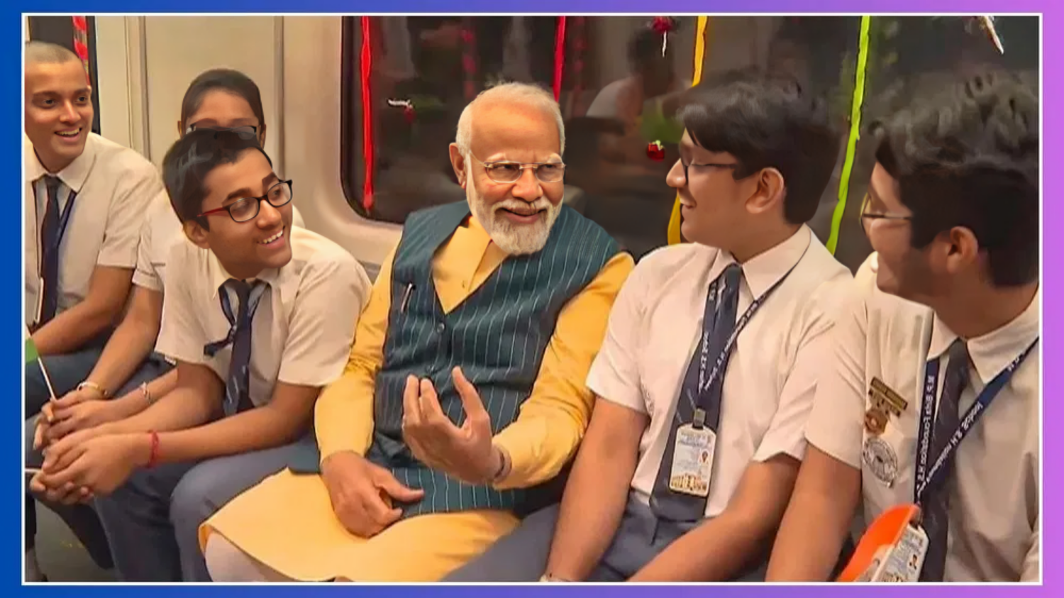 The country got the first underwater metro, PM Modi traveled with children, watch the video की तस्वीर