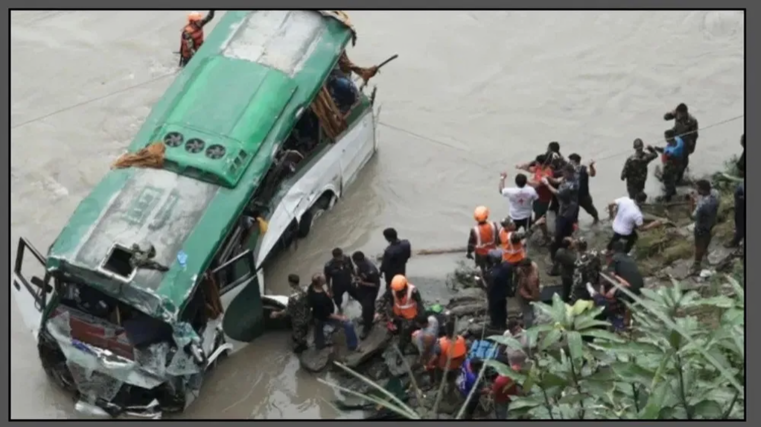 Picture of BREAKING NEWS: Horrific road accident in Nepal, bus falls into Trishuli river, 7 dead, 30 injured