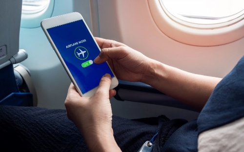 Picture of What does airplane mode mean on a phone? If it is not activated in flight, what will be the damage to life and property