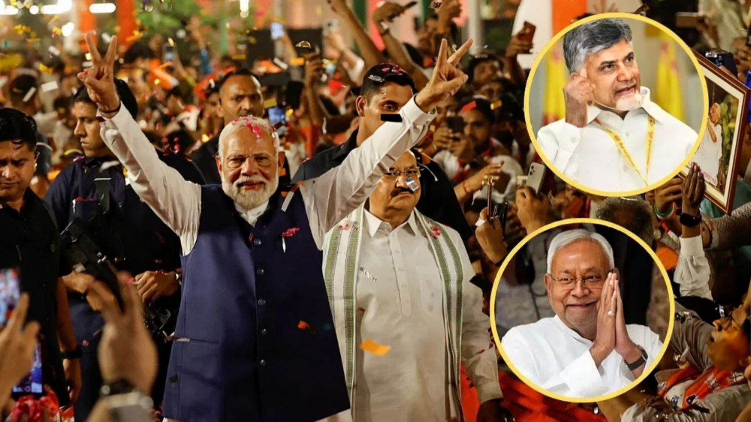 Nitish Babu and Chandrababu… PM Modi said about his two allies after election victory की तस्वीर