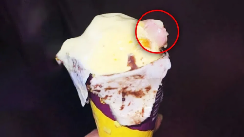 Picture of A strange case happened in Mumbai's Malad, a severed human finger came out of the ice cream