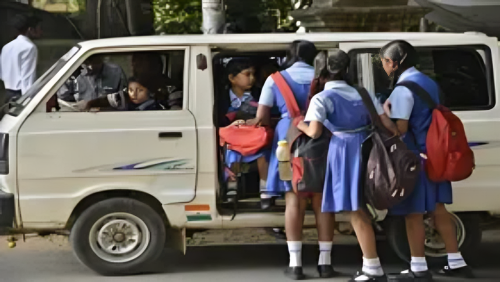 Picture of Surat: How safe is your child going to school in a school van? Watch the video