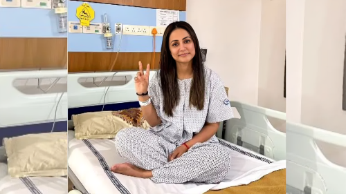 Picture of Hina Khan reached the hospital straight from the award show for chemotherapy, the entire journey was seen in the video