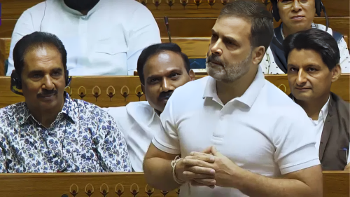 Picture of BJP MPs are afraid, small traders are in the grip of tax terrorism: Rahul Gandhi